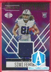 2021 Panini Illusions Great Expectations Simi Fehoko Rookie Patch